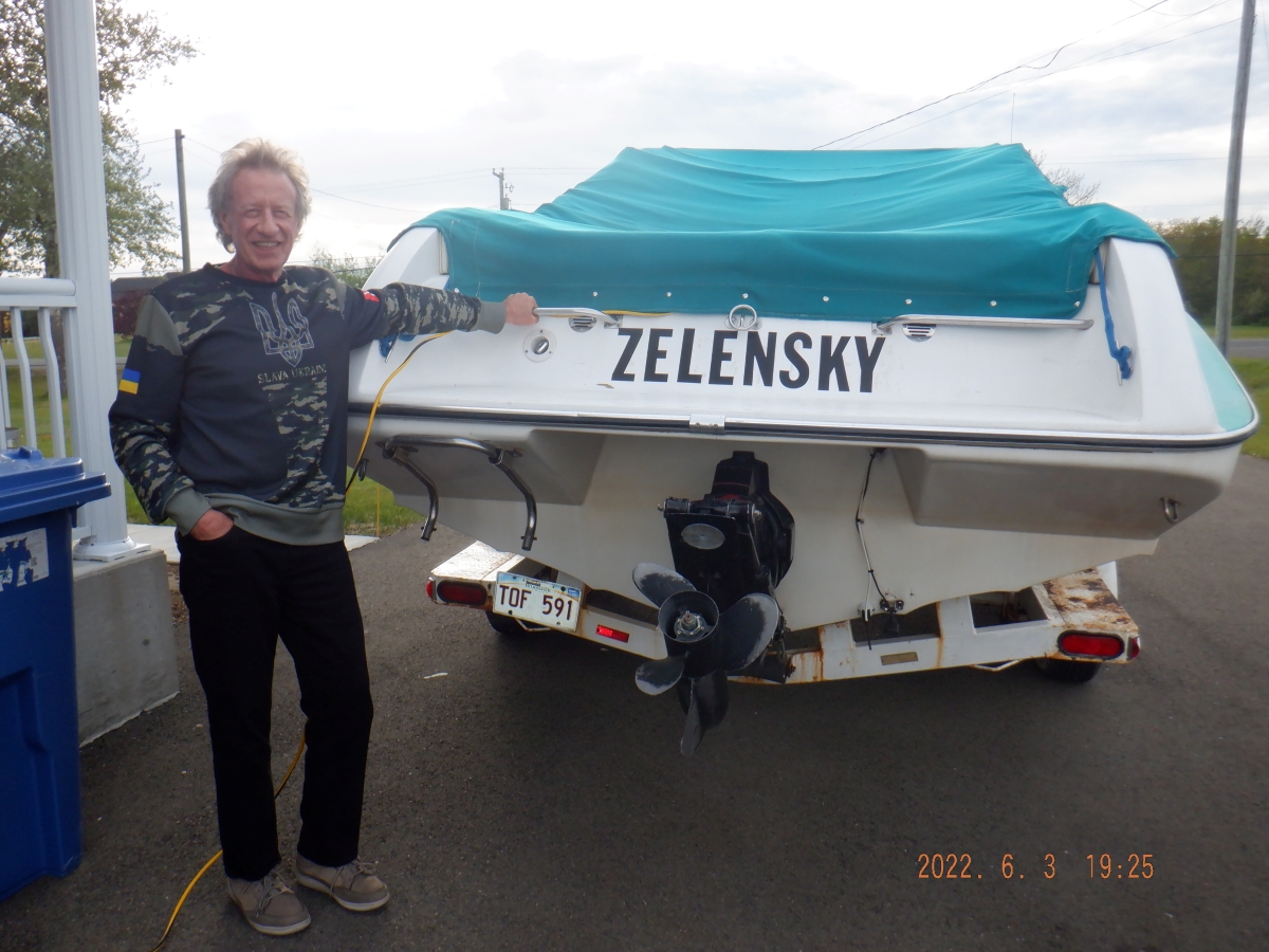 Miramichi area - boat re-naming "Zelensky"