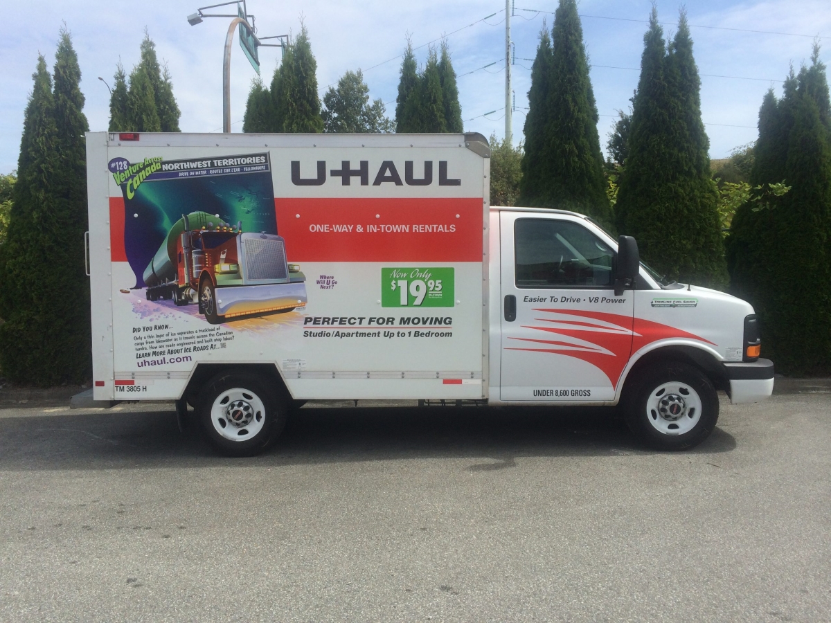 one foot in New Brunswick - uhaul truck