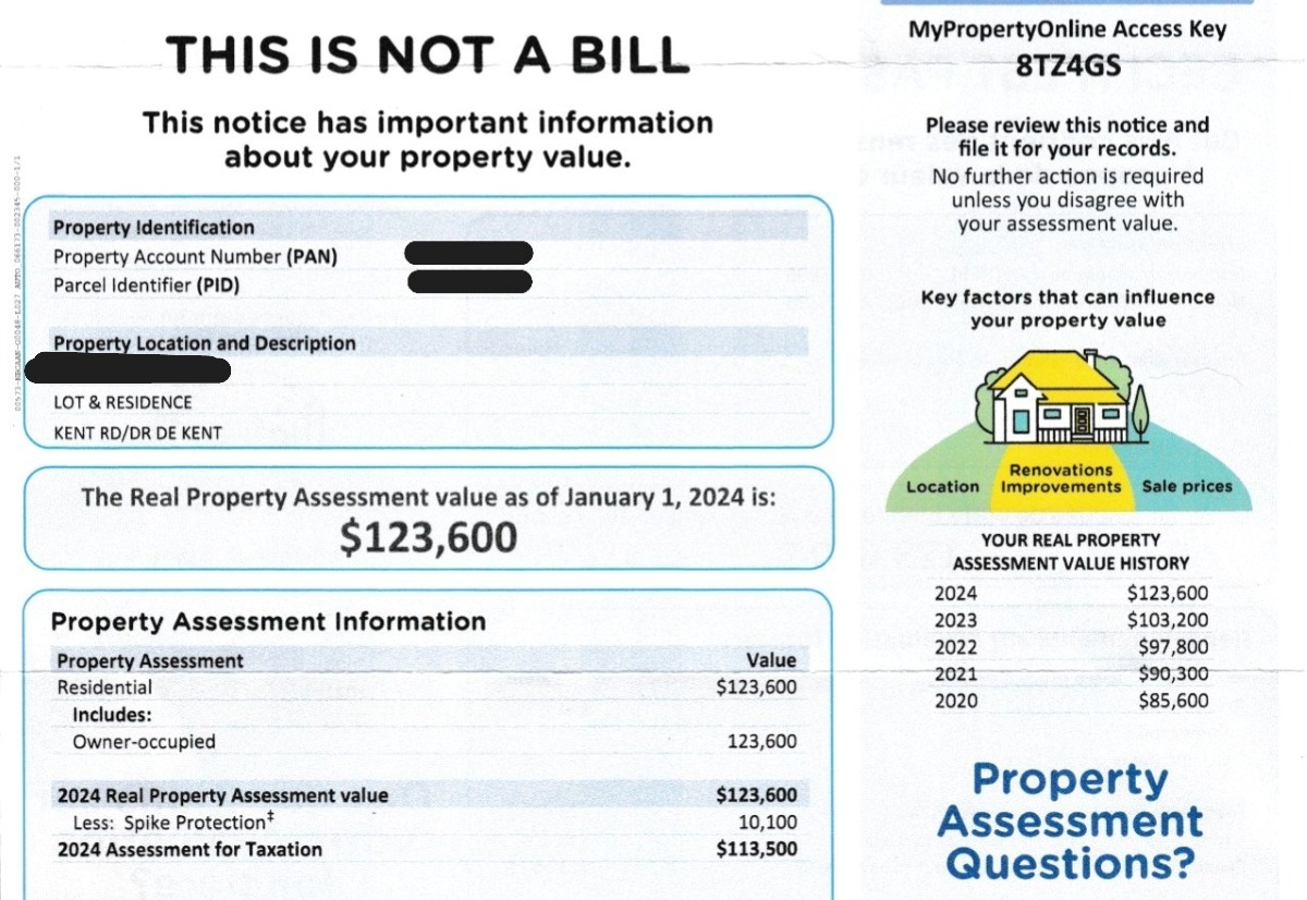 assessment notice sample