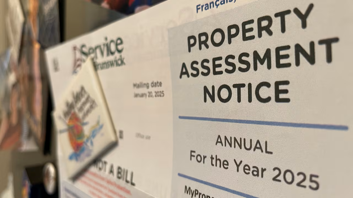 Act: snippet of a New Brunswick property assessment notice